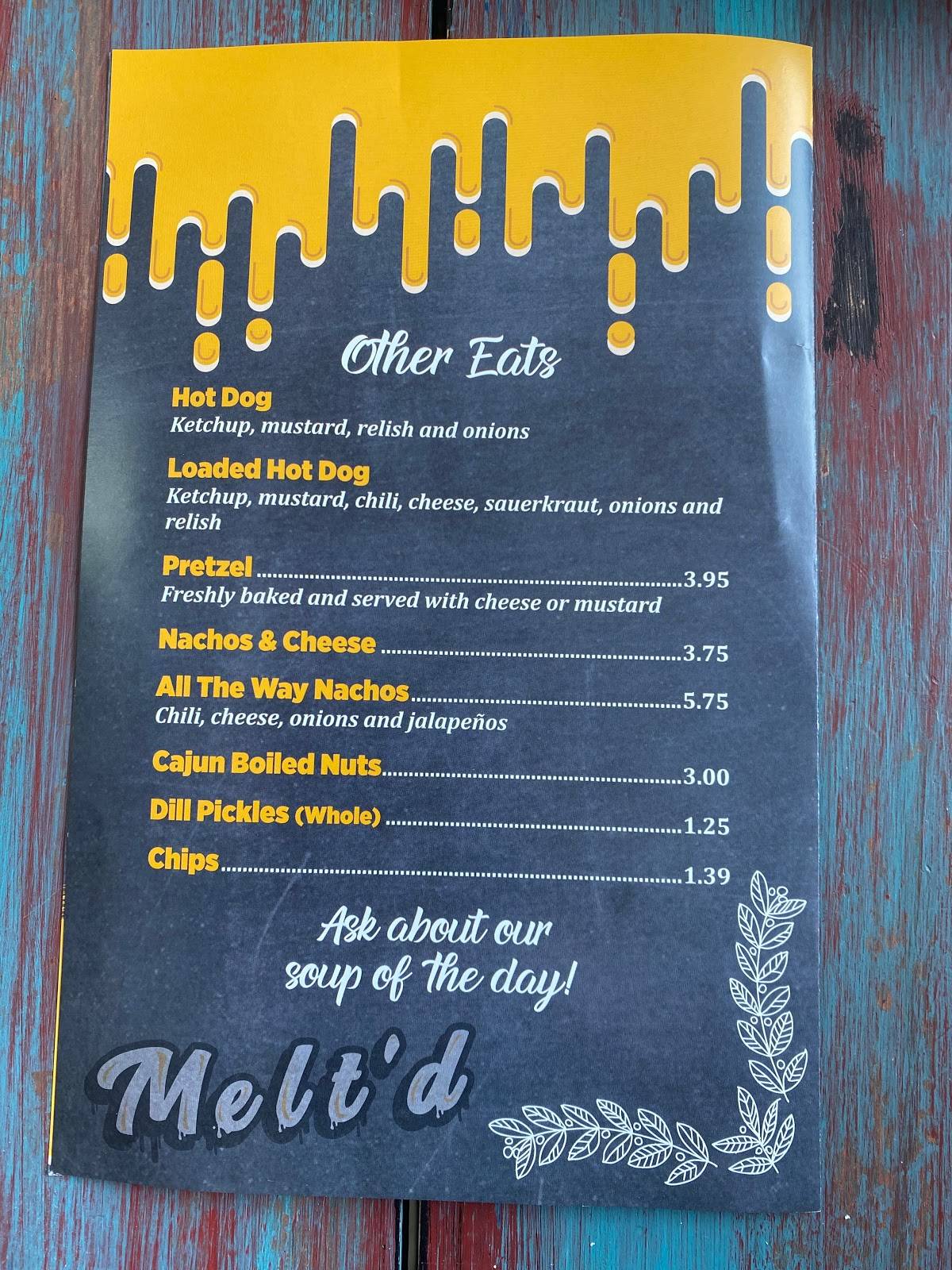 Menu at Melt'd restaurant, New Port Richey