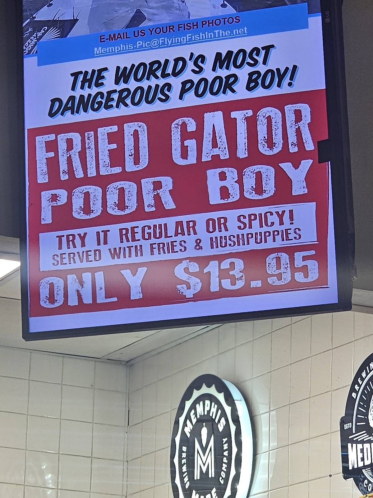 Menu at Flying Fish restaurant, Memphis, 105 S 2nd St