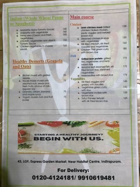 Meri Diet menu