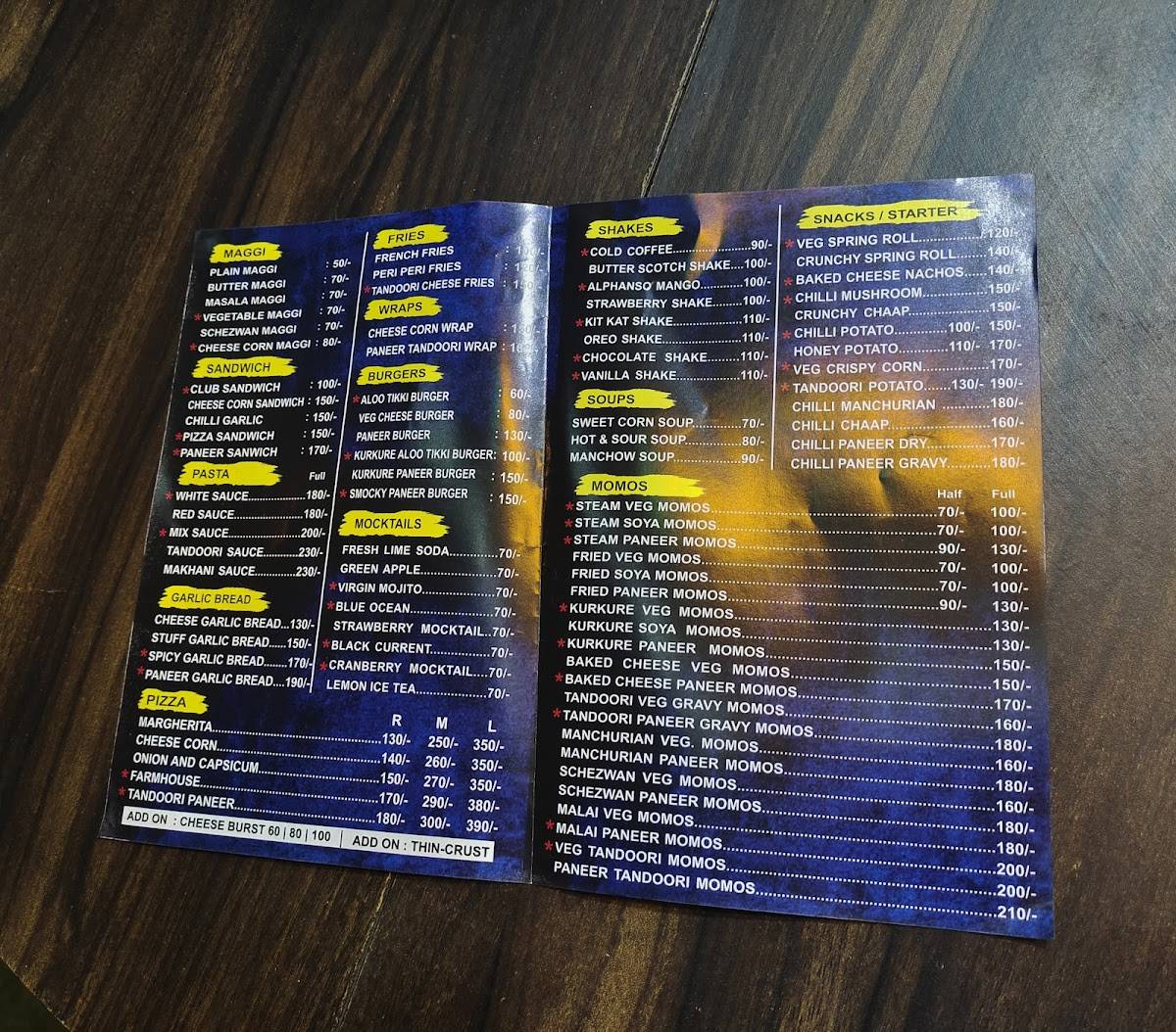 Meridian wok menu