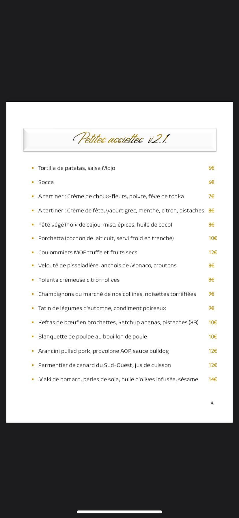 Menu de Mezcla Loca