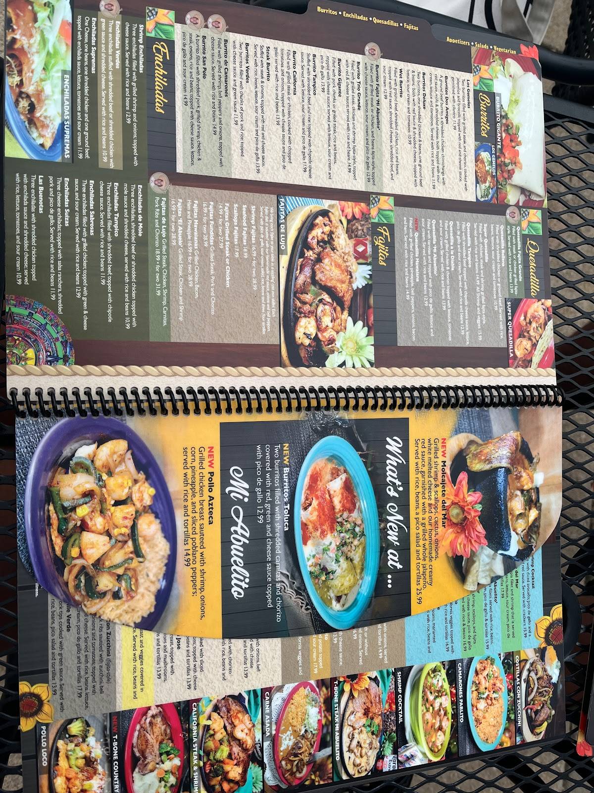 Menu at Mi Abuelito Mexican Restaurant 2, Indianapolis
