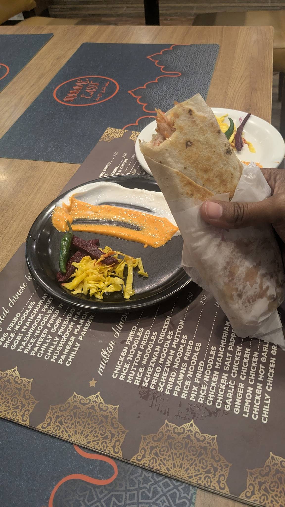 Middle East Restaurant menu