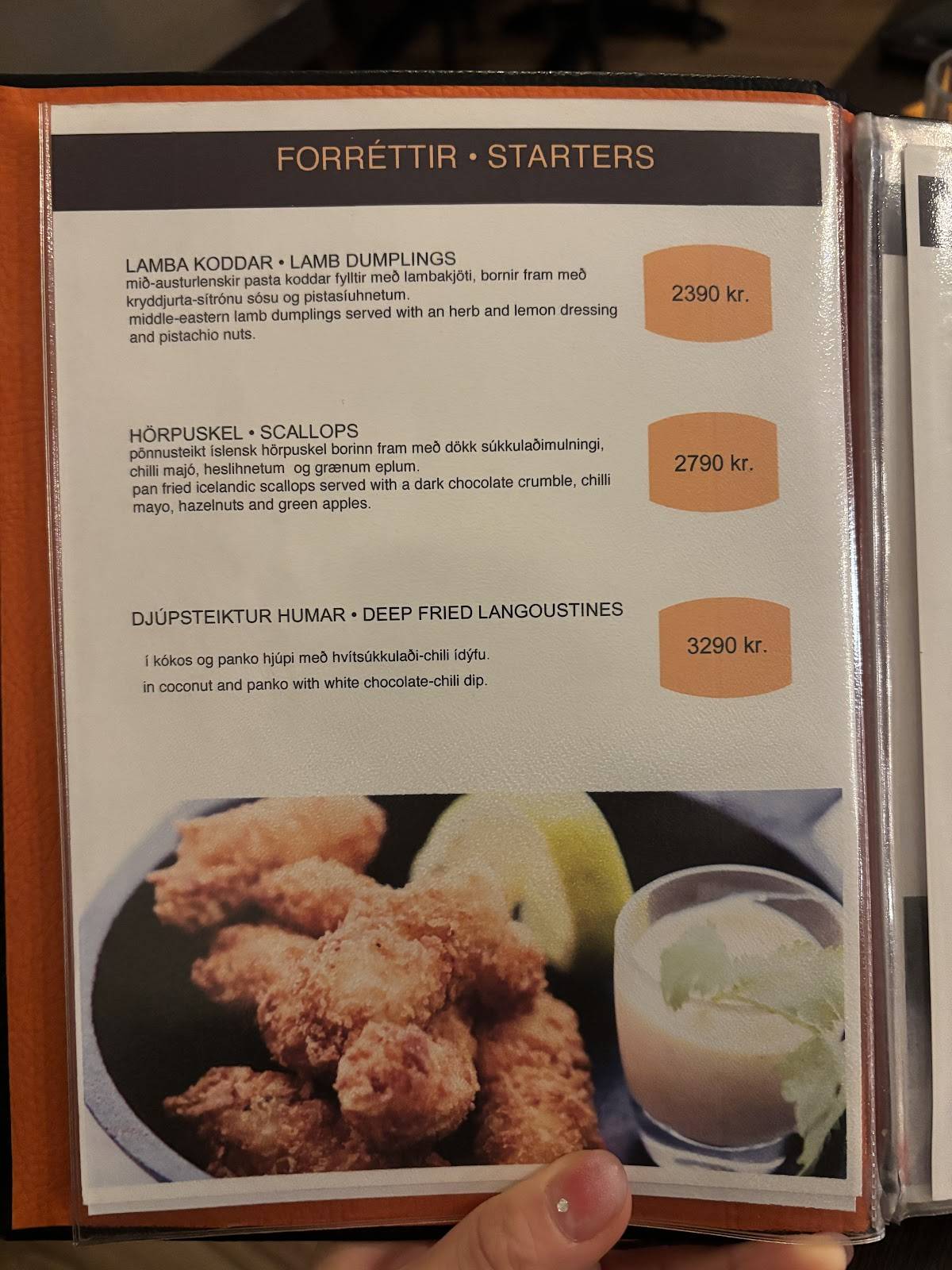Menu de Mika
