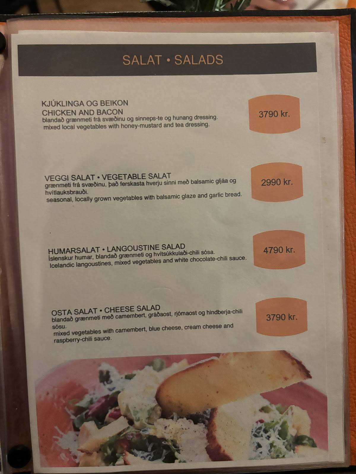 Menu de Mika