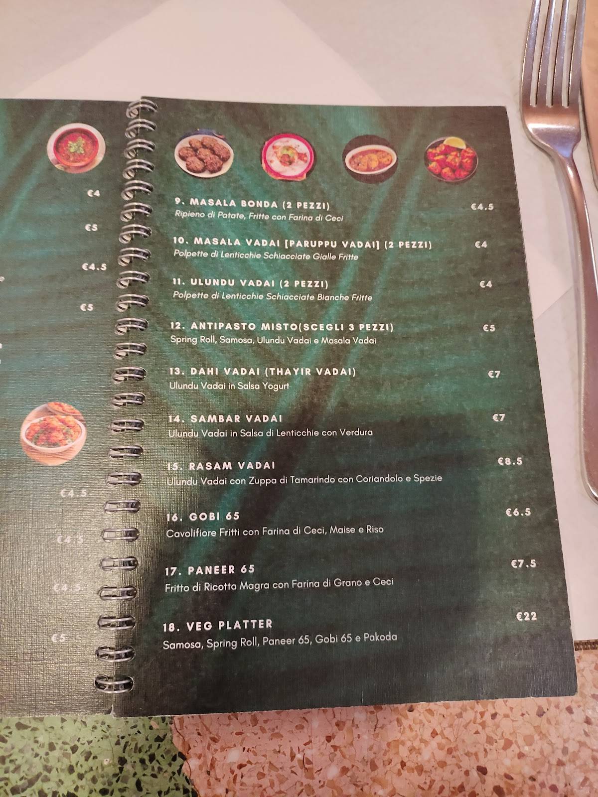 Menu di Abinaya 