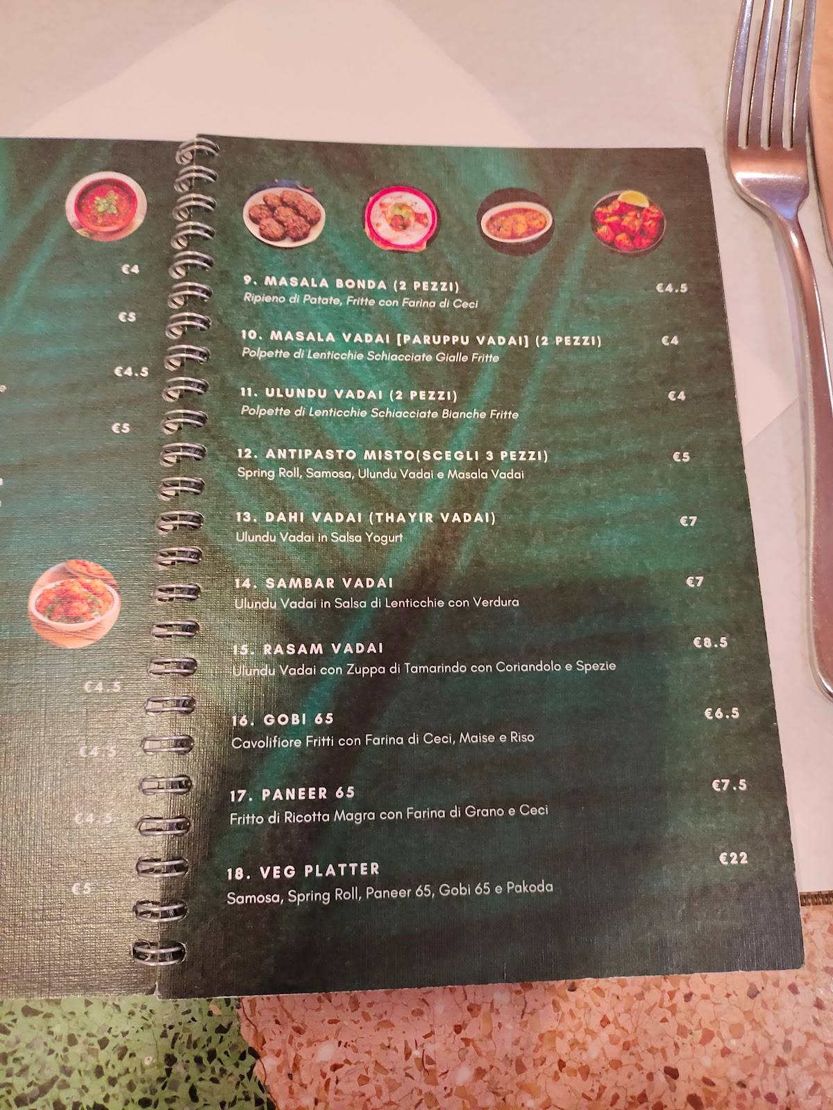 Menu di Abinaya 
