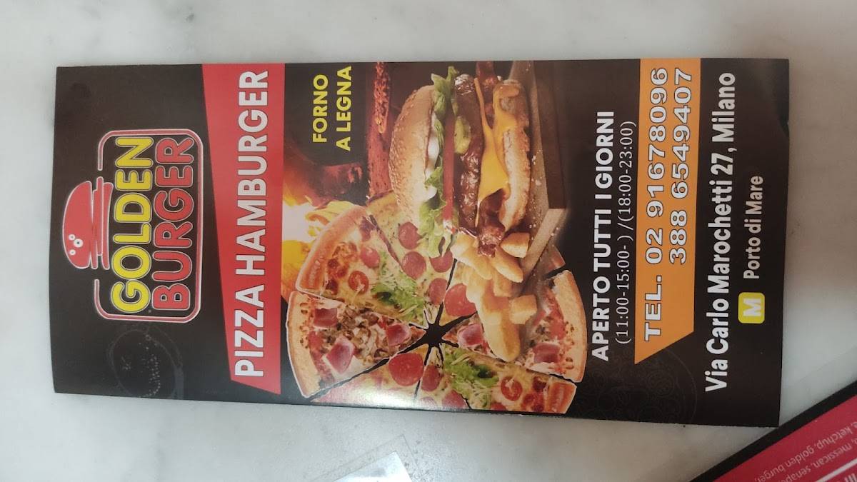 Menu di Golden burger 