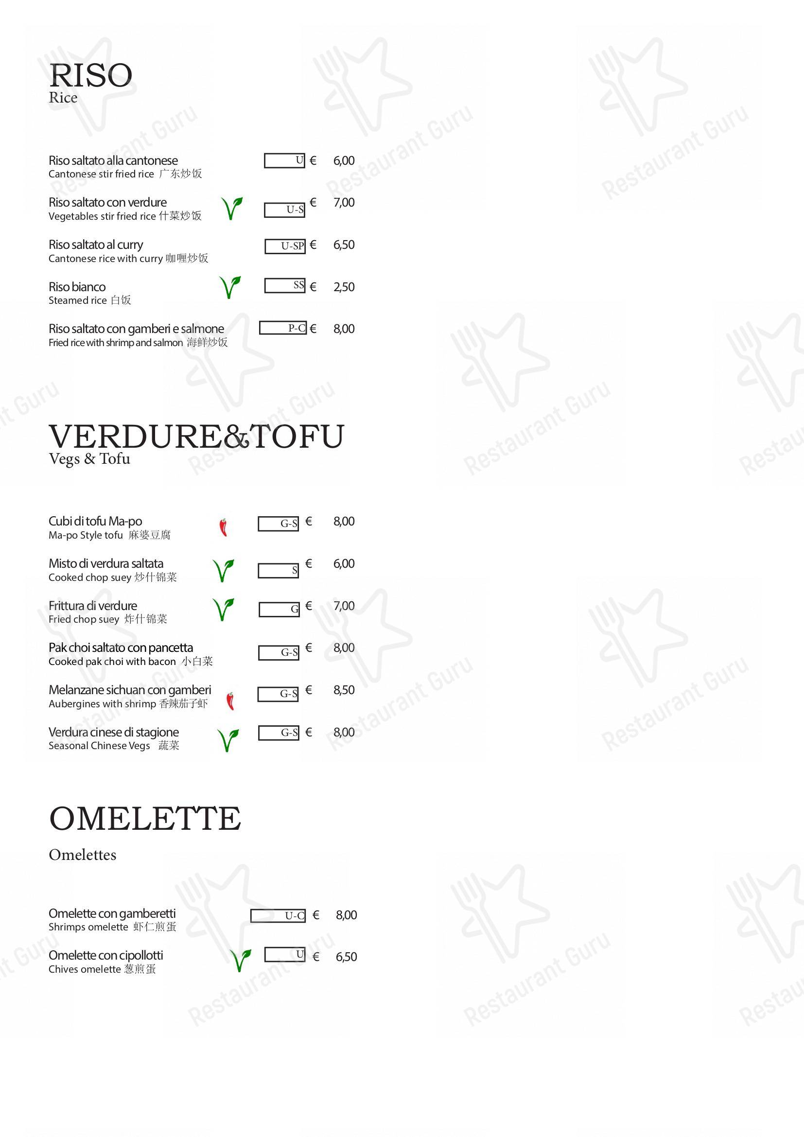 Menu per Oren ristorante