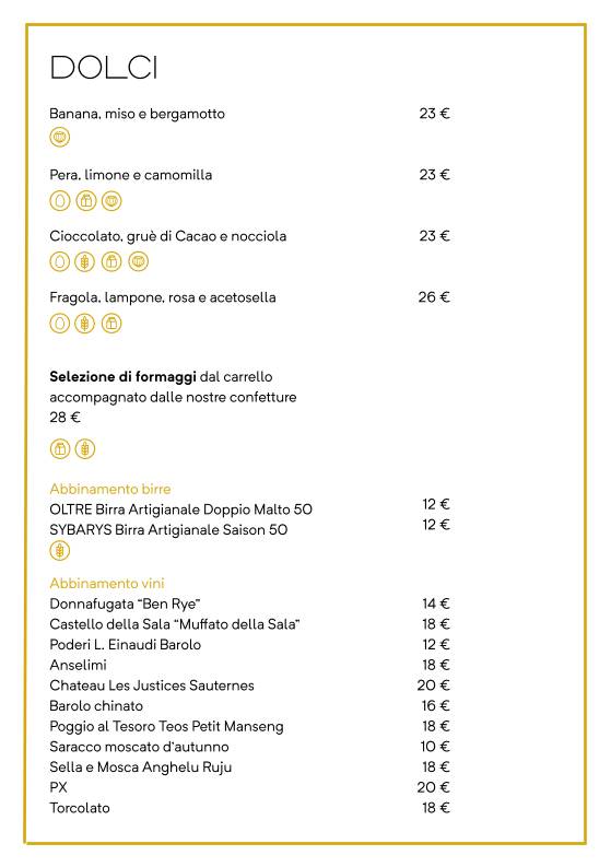 Menu di Ristorante Procaccini Milano 