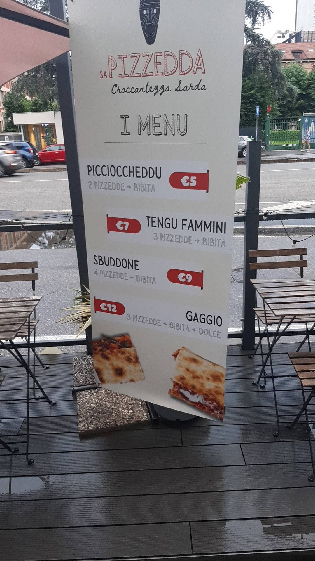 Menu di Sa Pizzedda 