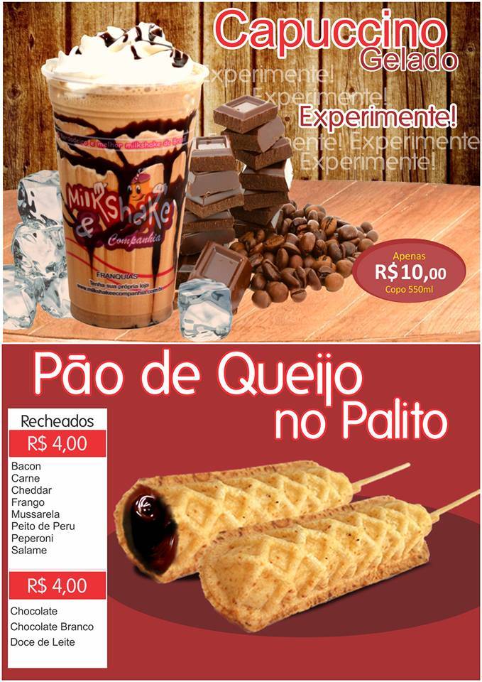 Milk Shake e Companhia Planaltina DF cardápio