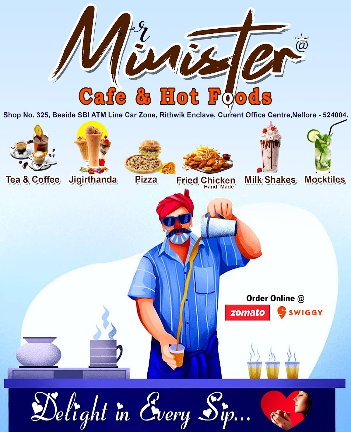 Minister’s Cafe menu