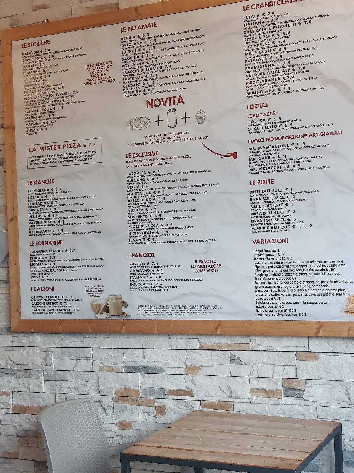 Menu di Mister Pizza Rimini Centro 