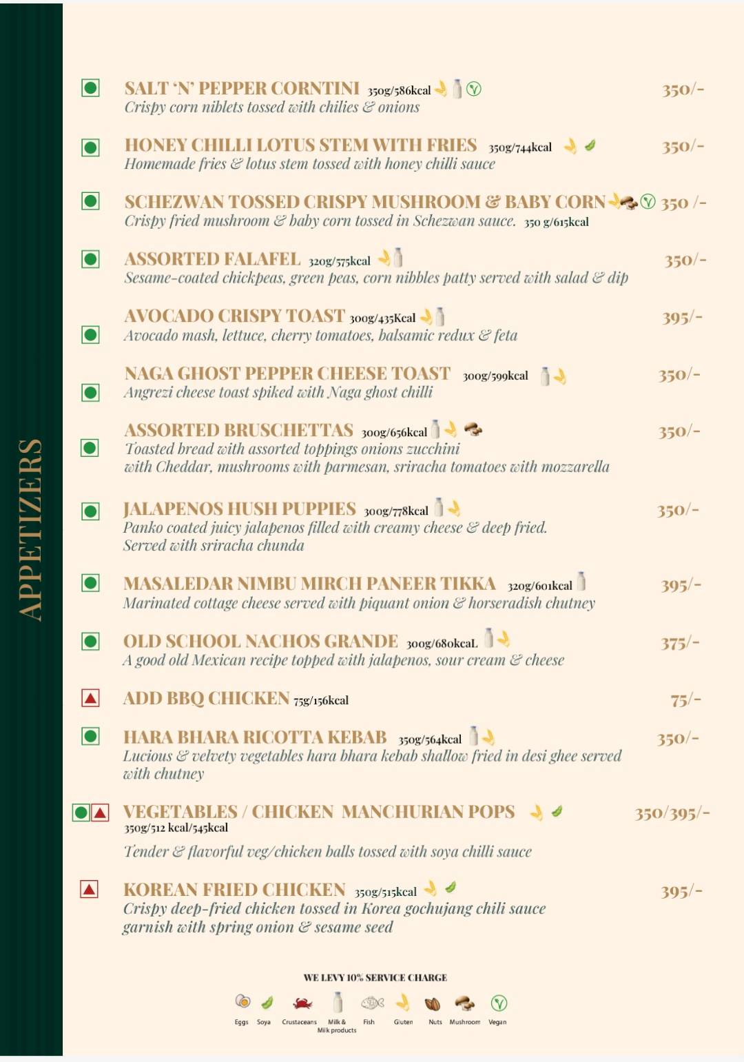 Mocha menu