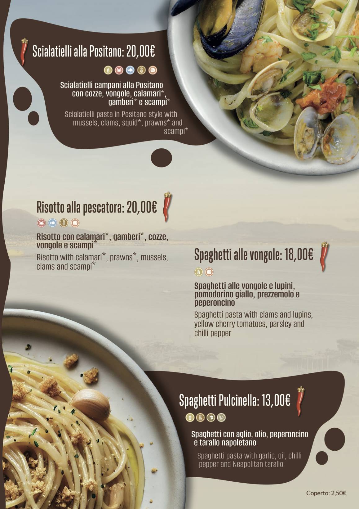 Menu di Unico Ristorante Pizzeria Mogliano 