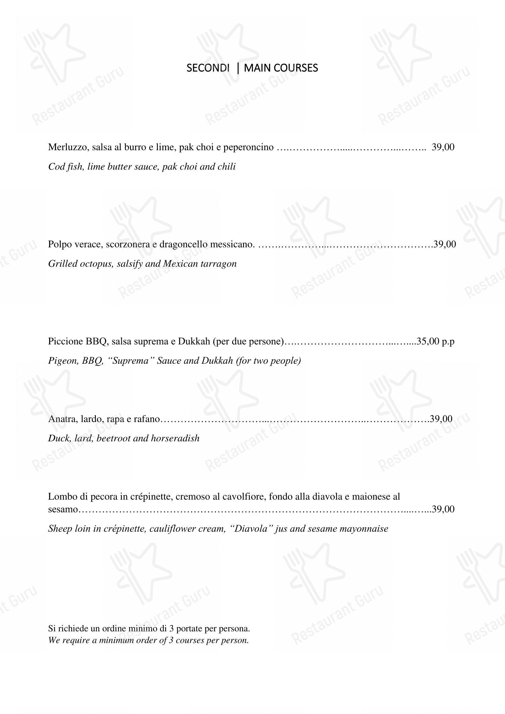 菜单 per Moma in Roma