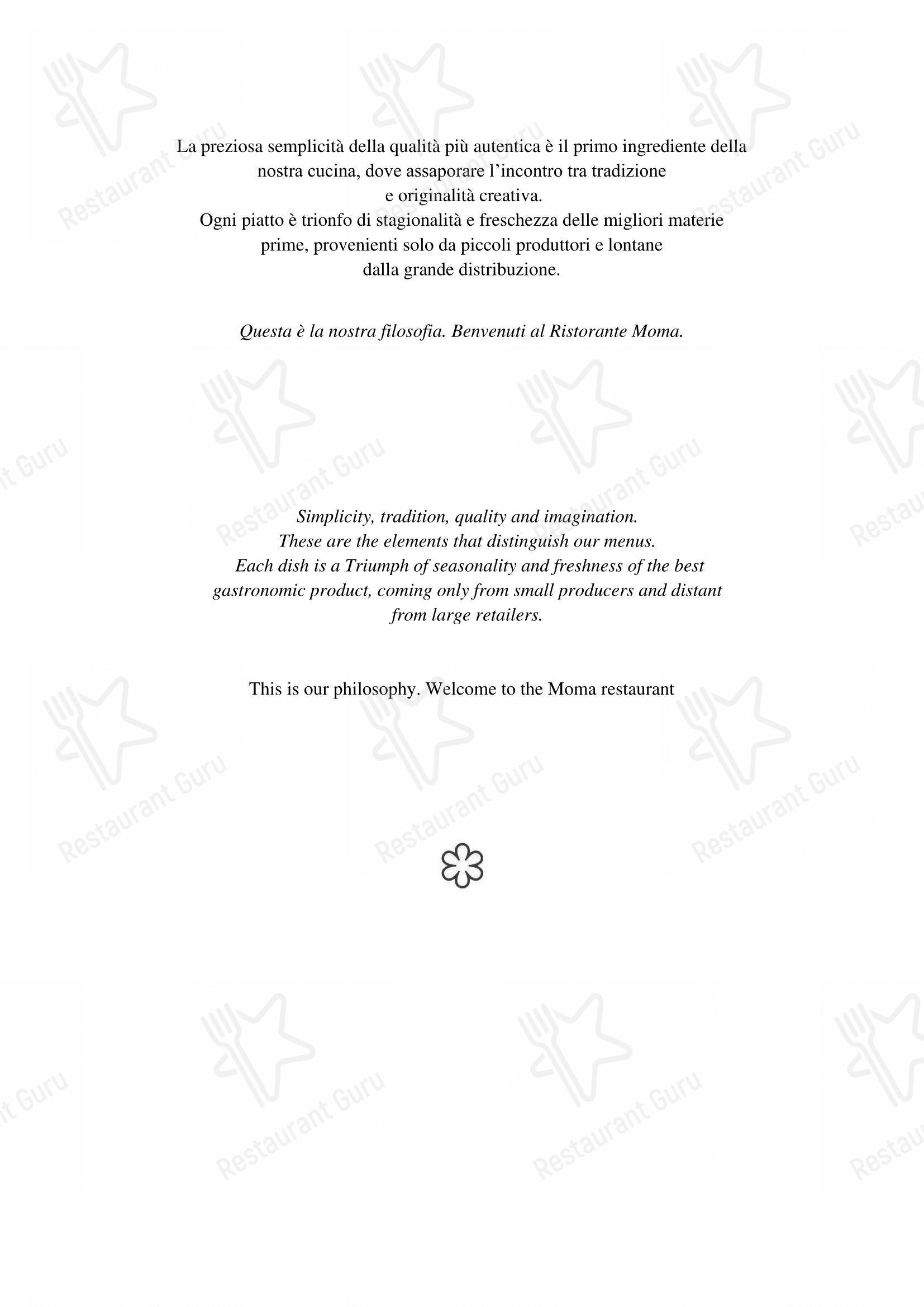 Menu di Moma - 菜单