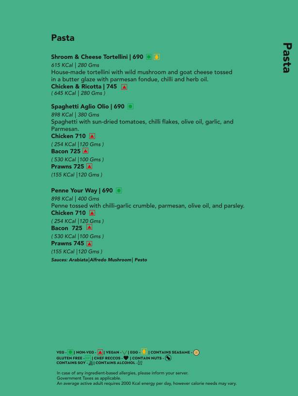 Monkey Bar menu
