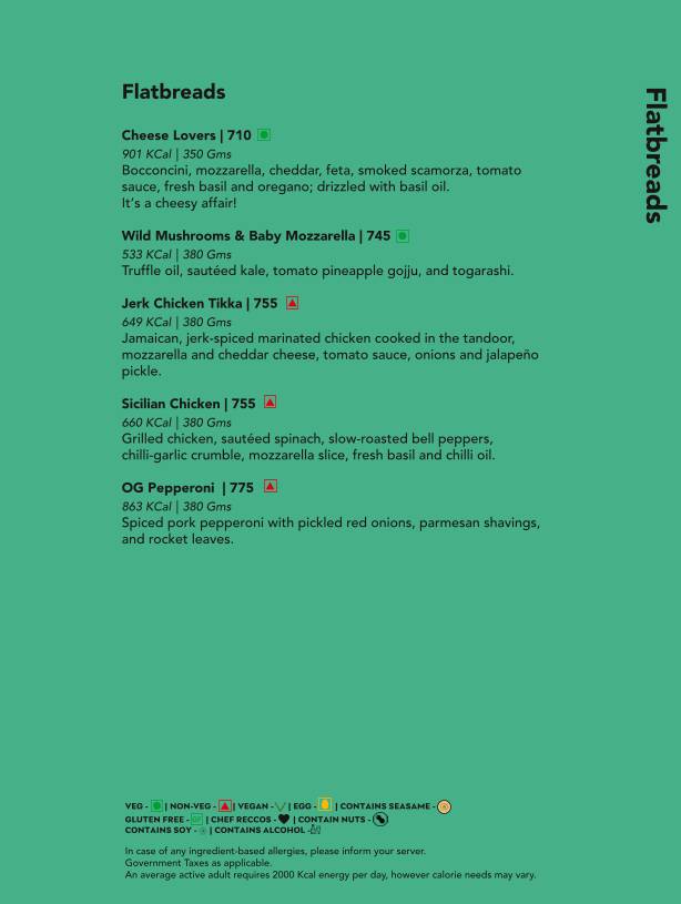Monkey Bar menu