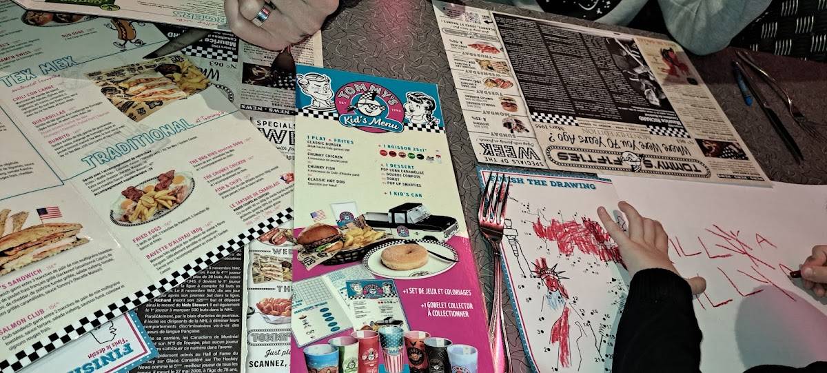 Menu de Tommy's Diner