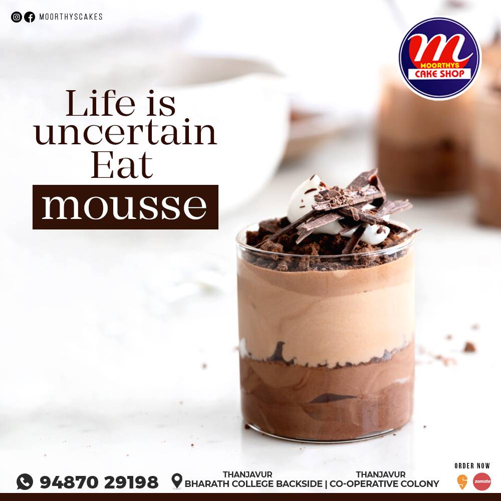 Moorthys Cake Shop menu