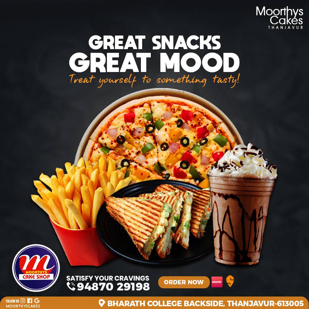 Moorthys Cake Shop menu