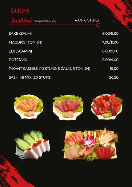 Menu de Moshi Sushi Wok & grill