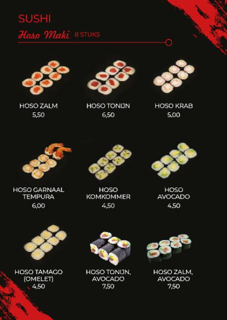 Menu de Moshi Sushi Wok & grill
