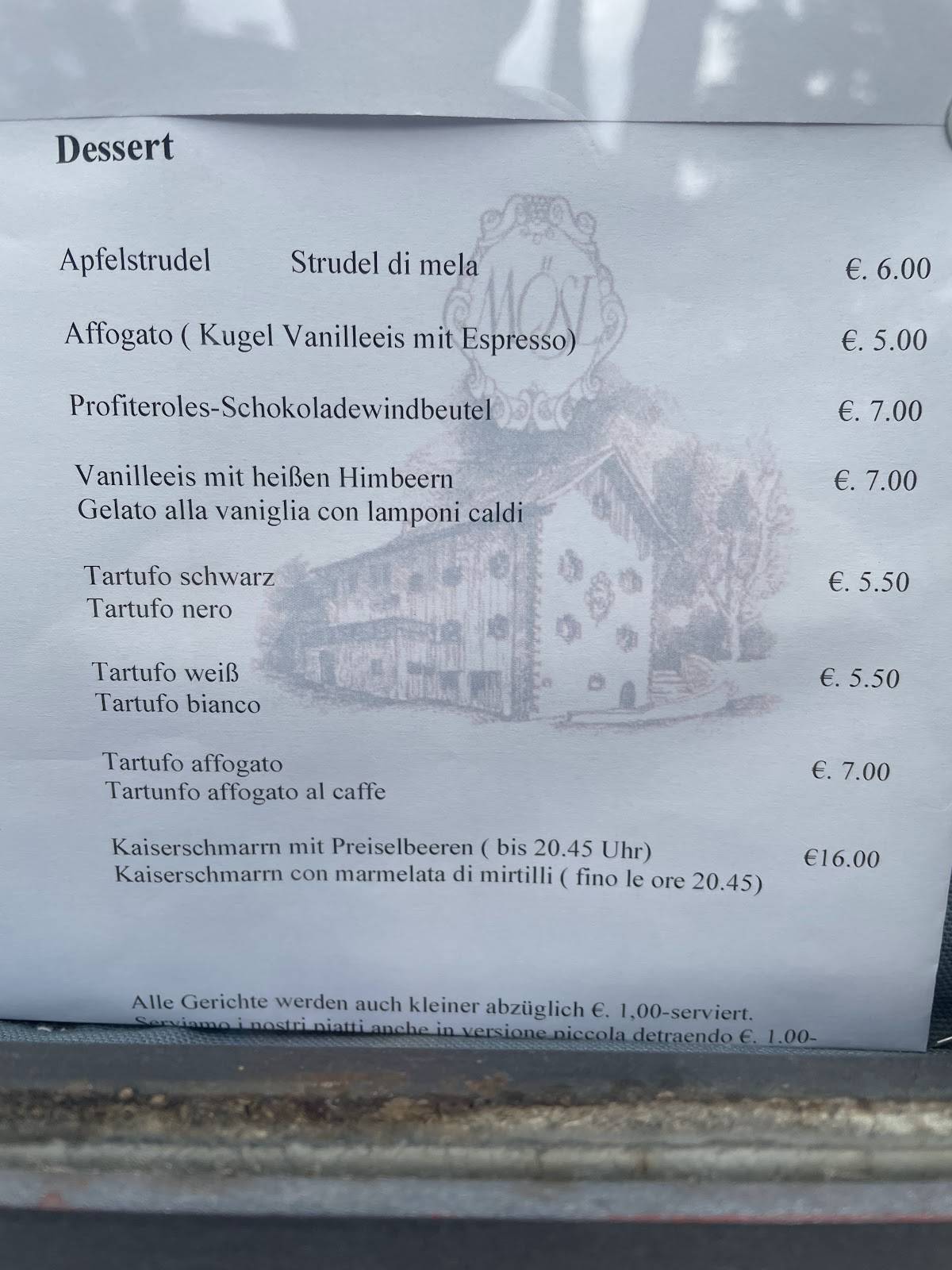 Menu di Mösl 