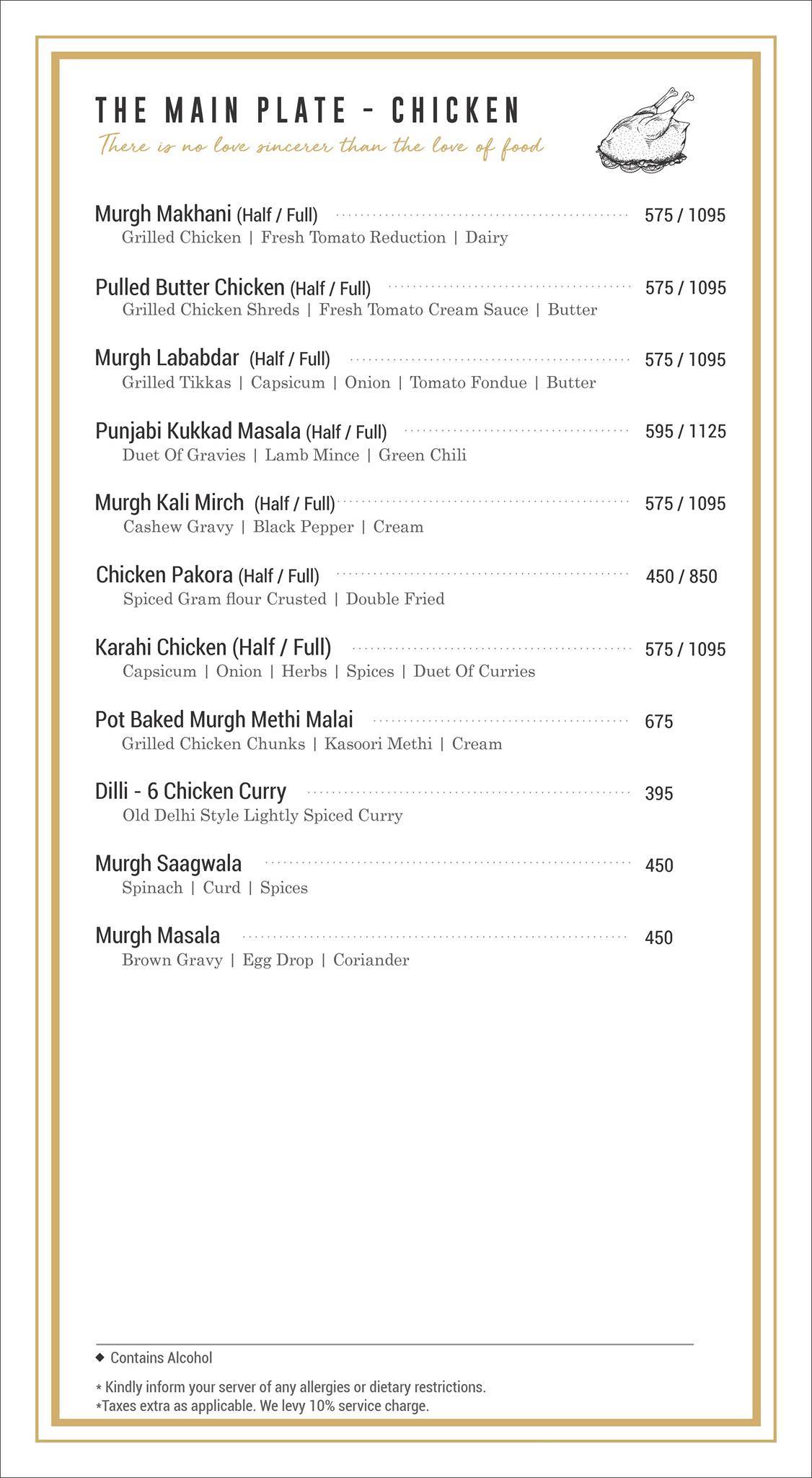 Moti Mahal Delux - Greater Kailash 2 menu