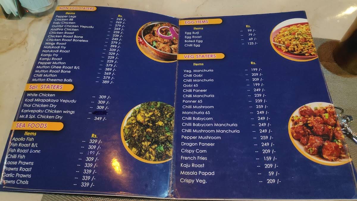 Mr. B Chitti Muthyalu biriyani palace menu