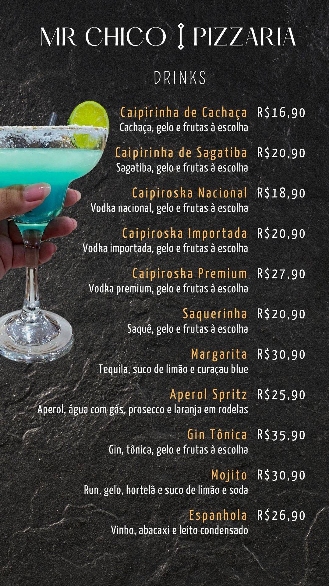 Restaurante Mr. Chico cardápio