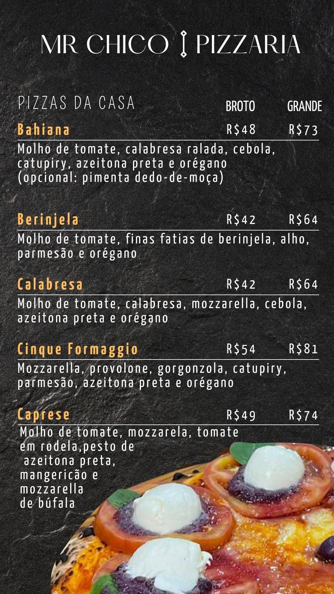 Restaurante Mr. Chico cardápio