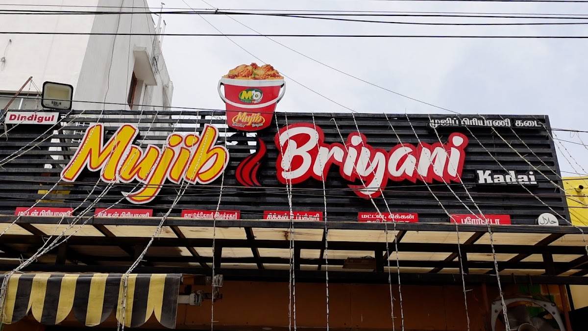 Mujib Briyani menu