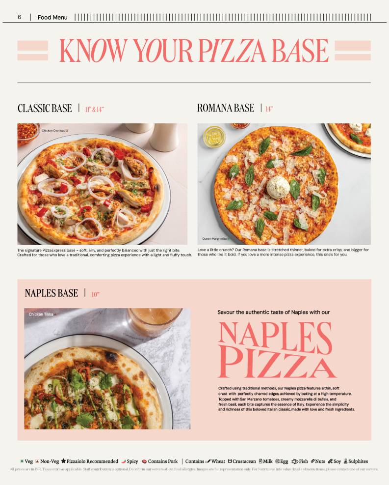 PizzaExpress menu