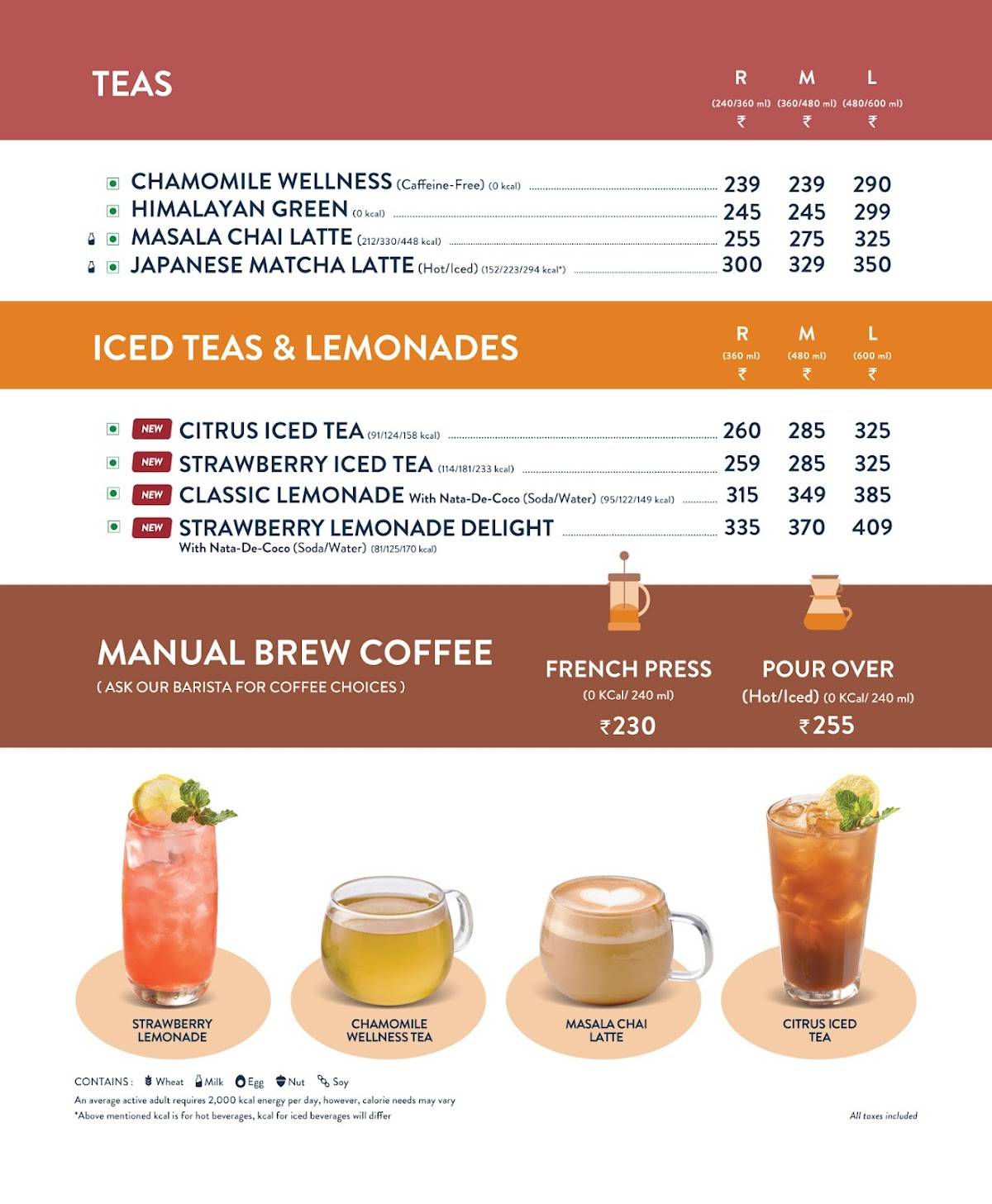 Third Wave Coffee menu