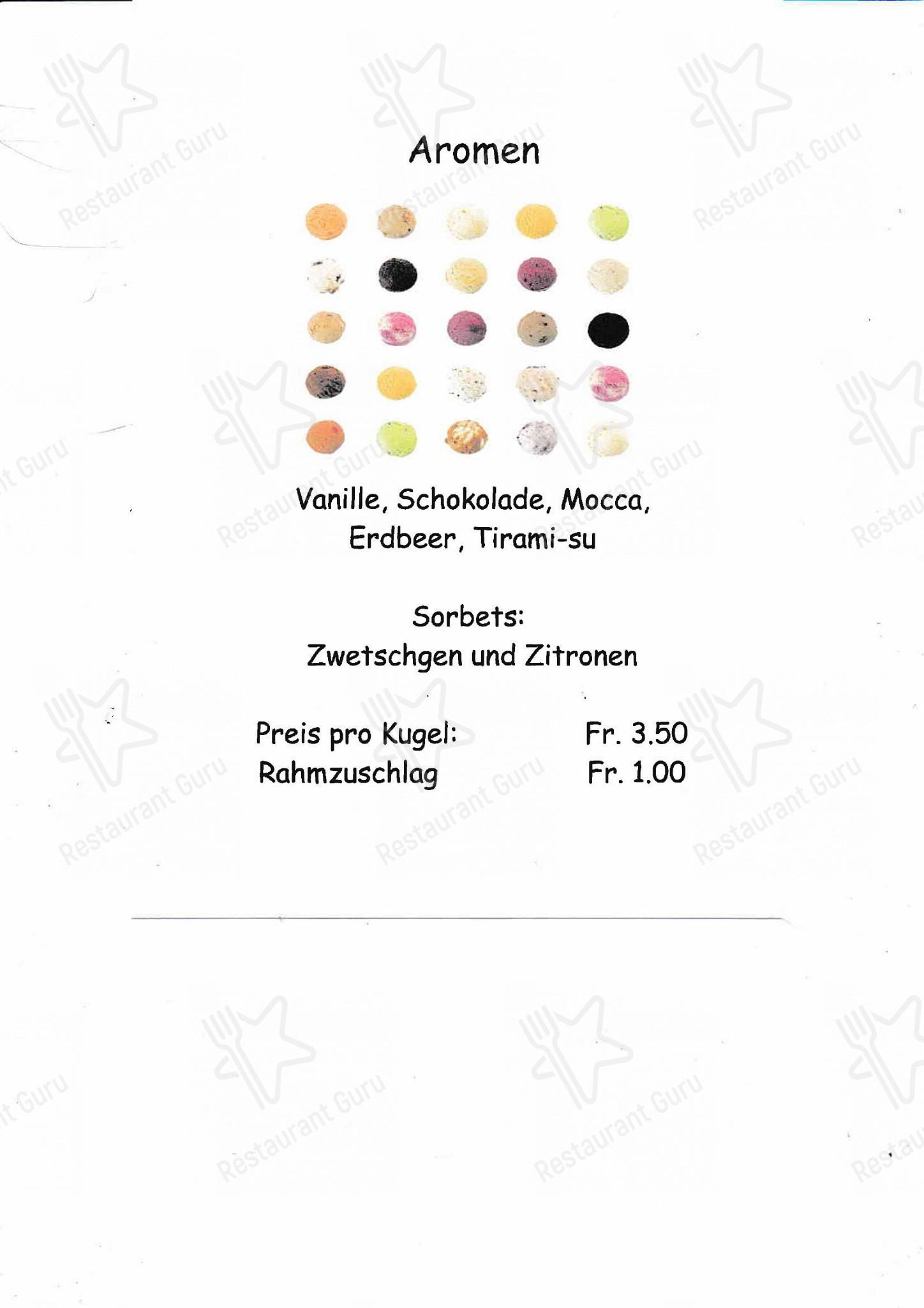 Menu per Hotel-Restaurant Wilhelm Tell in Münchenbuchsee