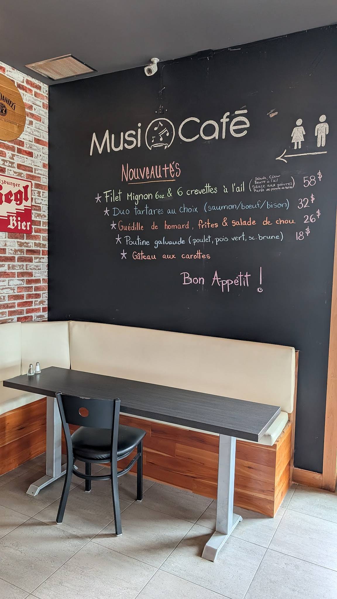 Menu de Musi-Café