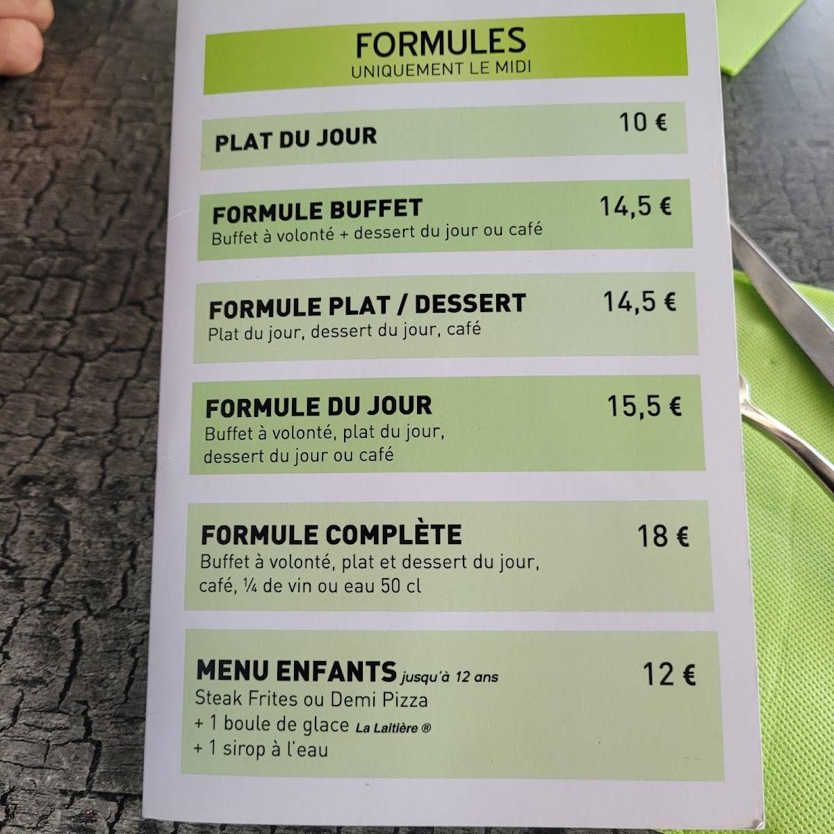 Menu de NEW CANTINE