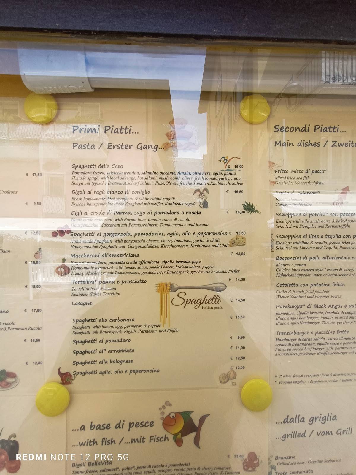 Menu di BELLAViTA Ristorante Pizzeria 