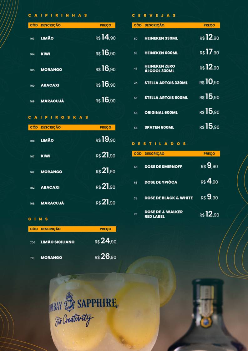 Nalu Pizzas Cocó cardápio