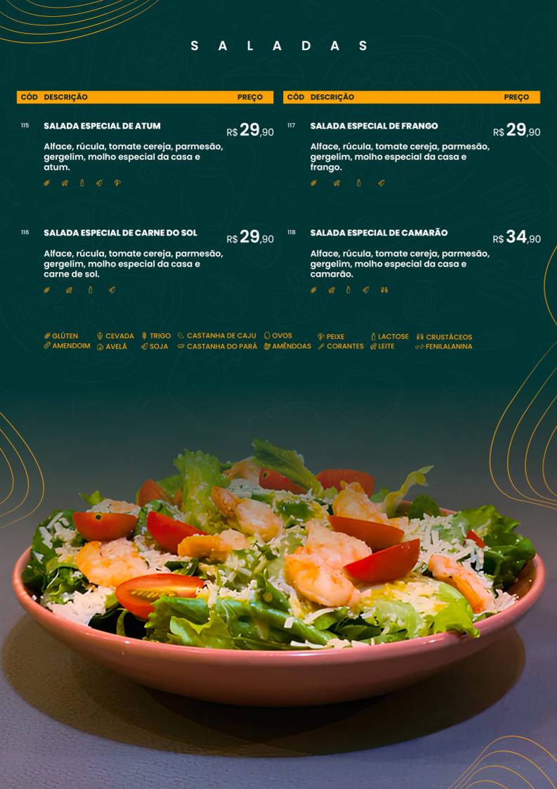 Nalu Pizzas Cocó cardápio