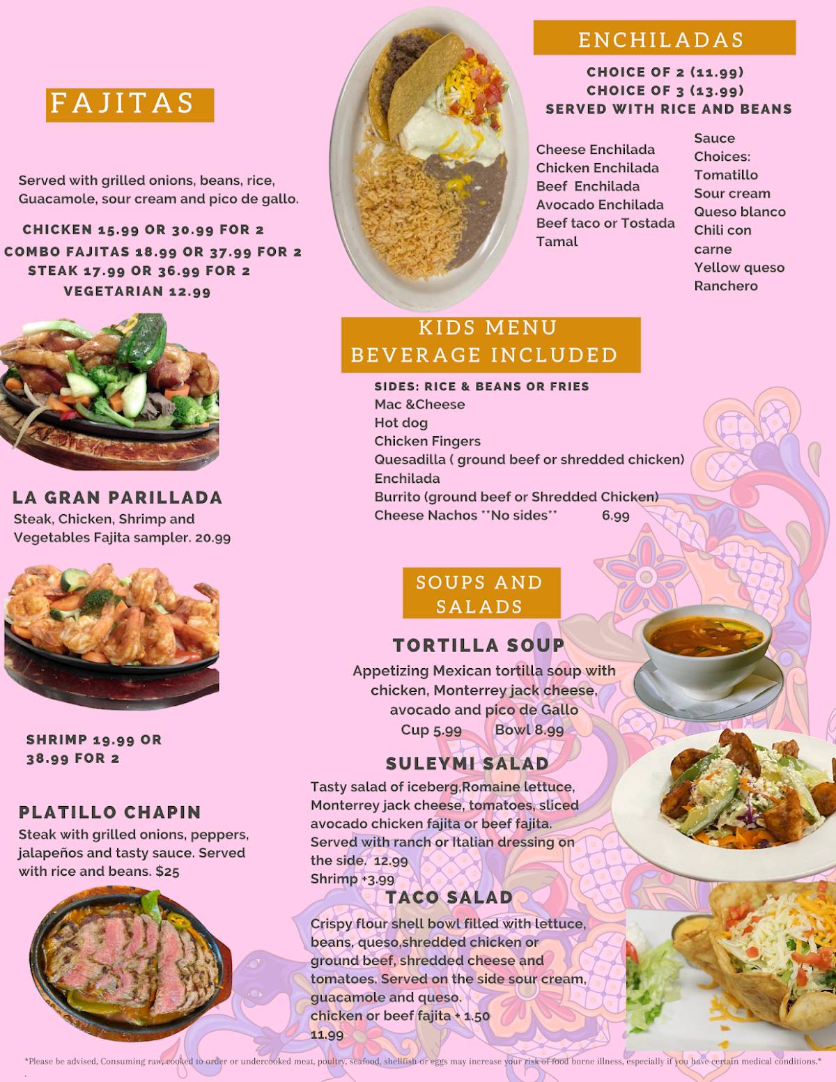 Menu at Nandas TEX MEX desserts, Anna