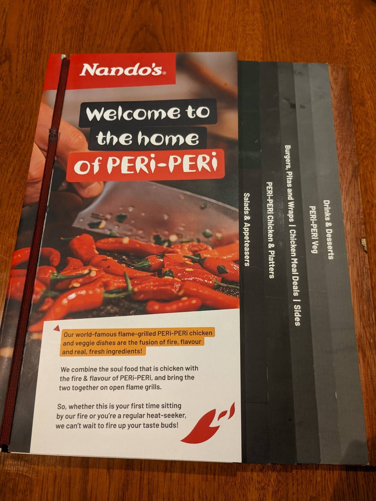 Nando's menu