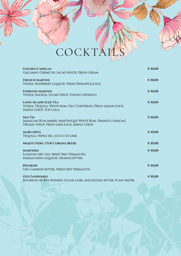 Menu di Enjoy Vomero 