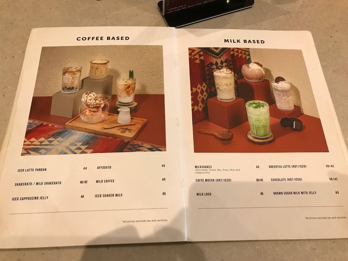Menu at Native Tribe BSD cafe, South Tangerang