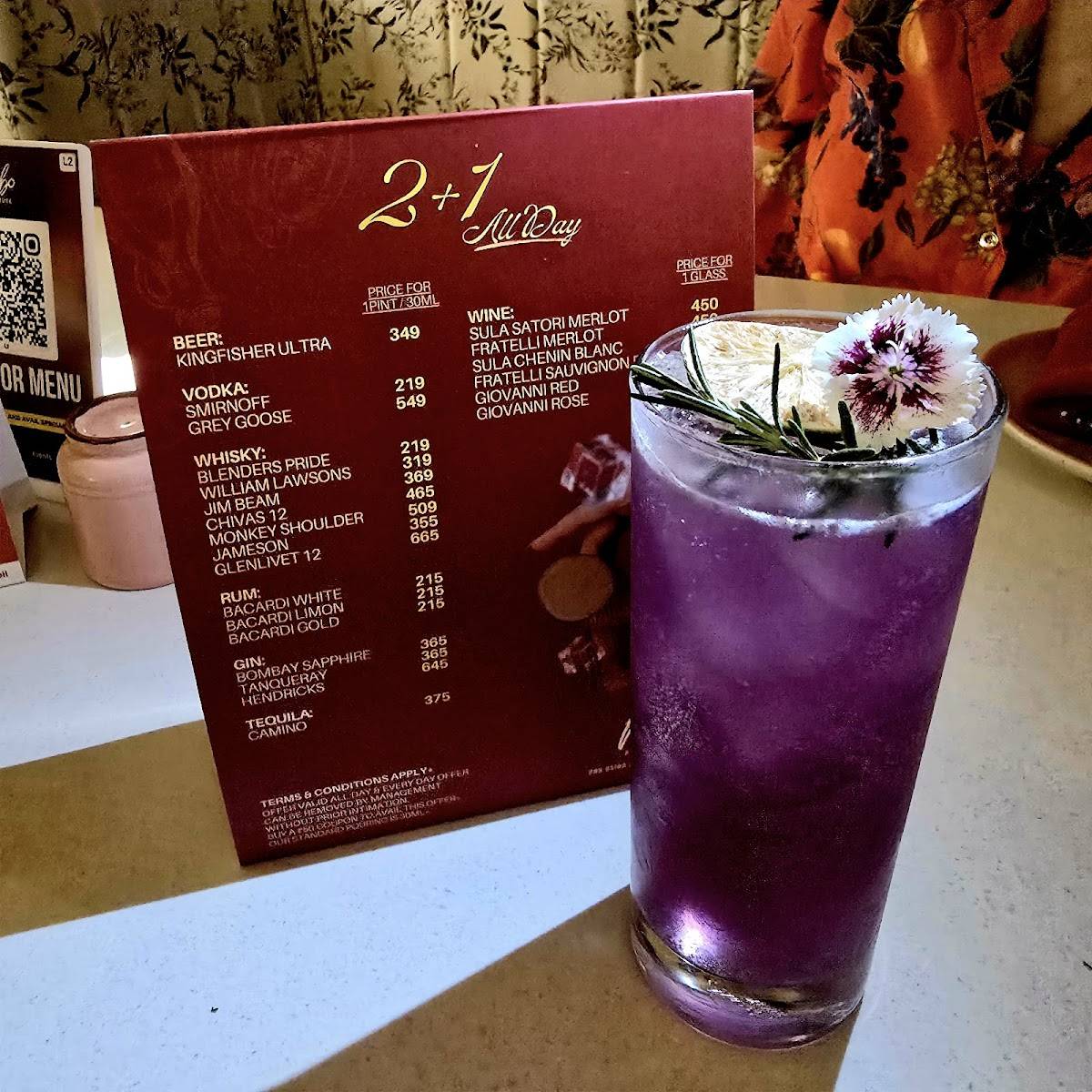 Nebo Fête House menu