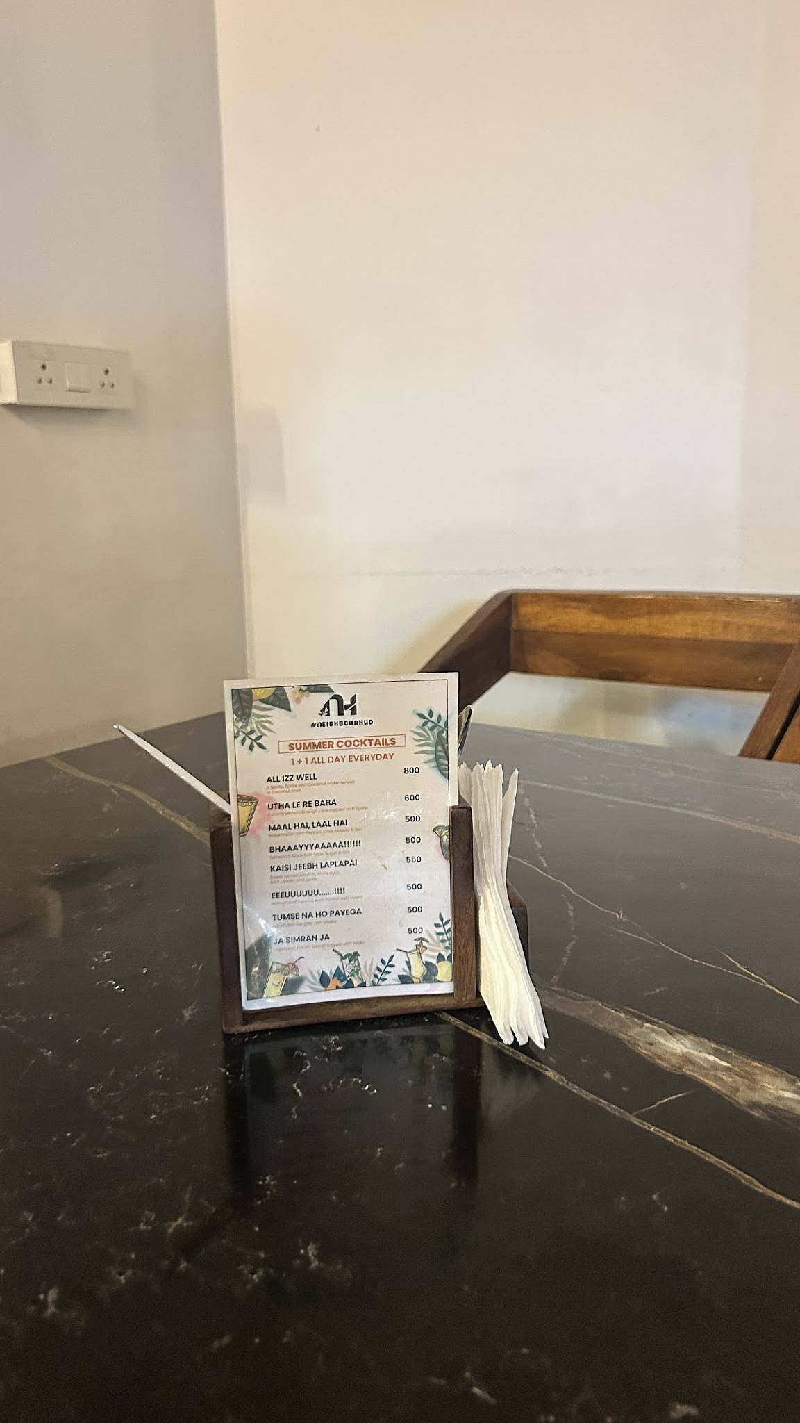 Neighbourhud All Day Bistro menu