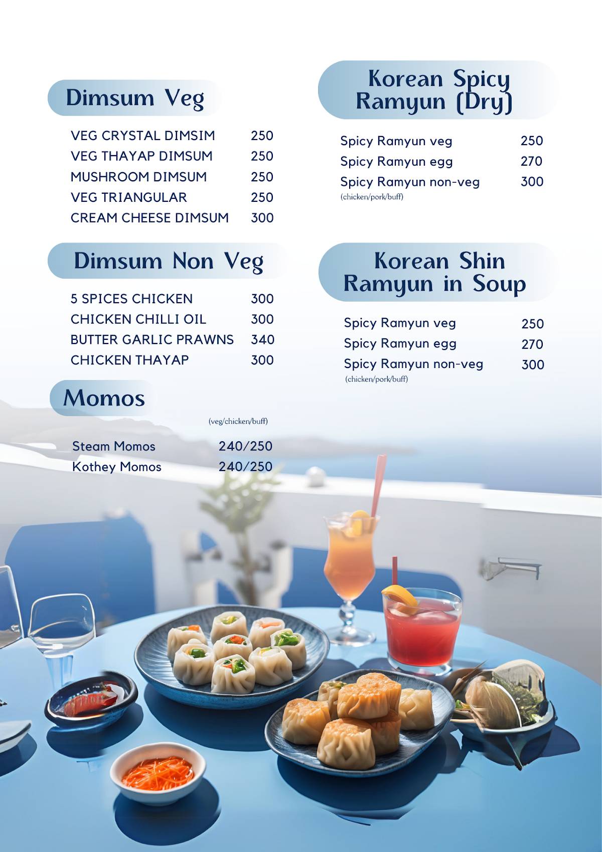 Norwang Cafe & Restaurant menu